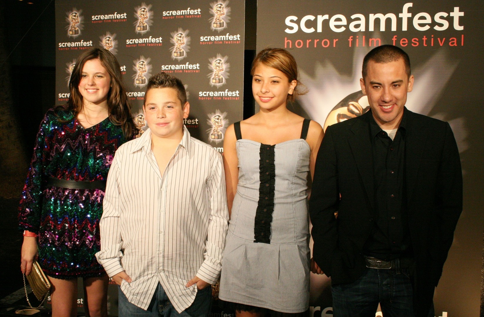 Michael Dougherty, Isabelle Deluce, Alberto Ghisi and Samm Todd at event of Trick 'r Treat (2007)