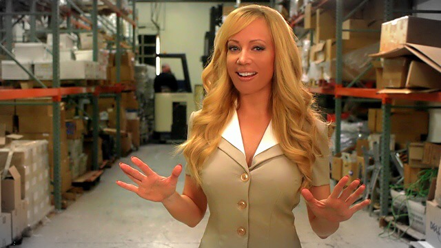 Screen grab of Stacey Hayes hosting and infomercial