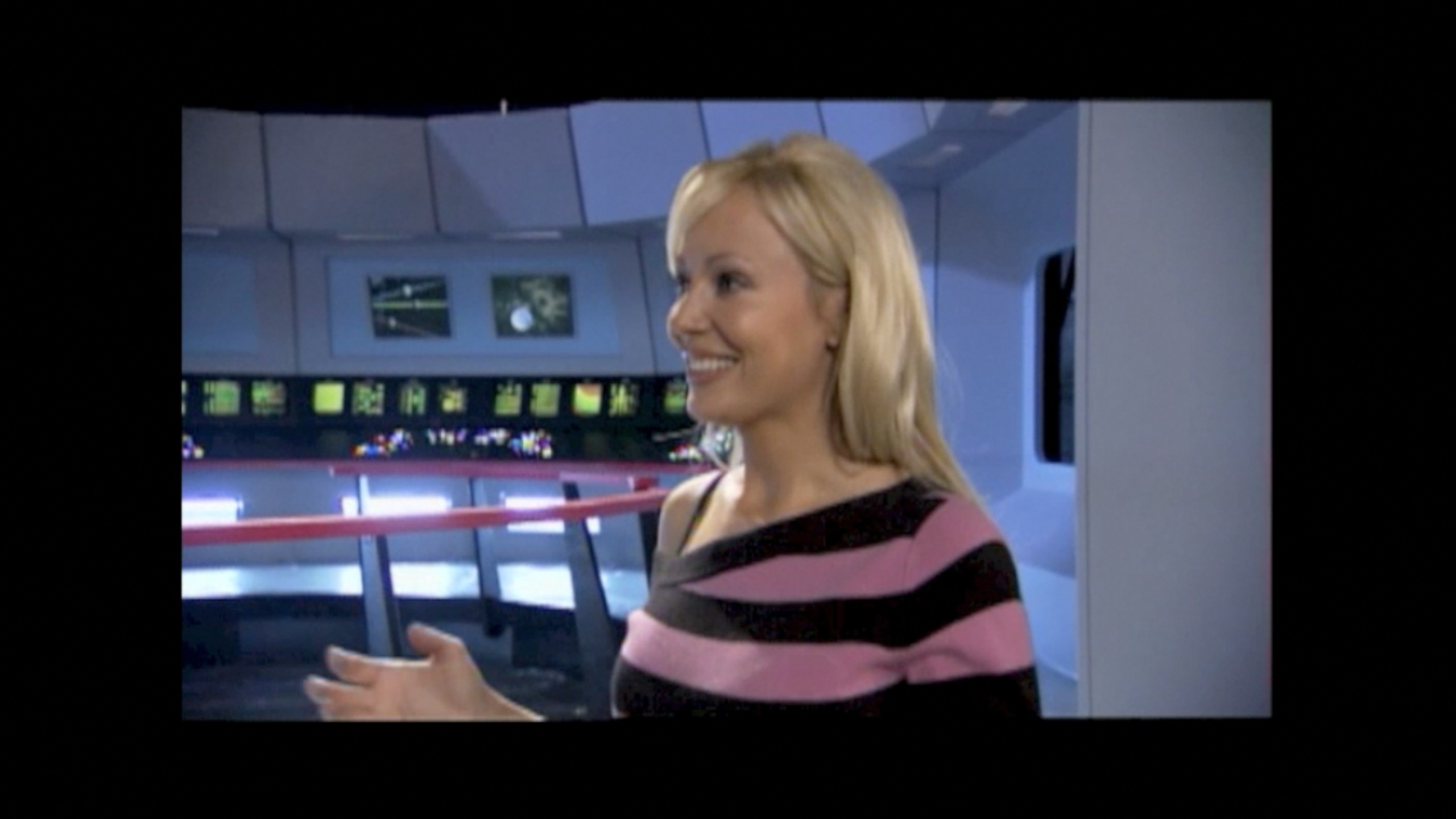Screen Grab of Host Stacey Hayes from STAR TREK 