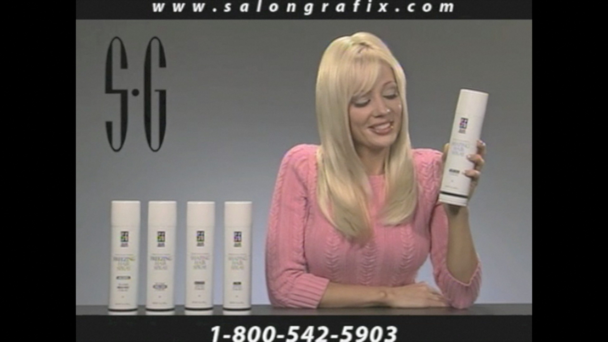 Screen Grab of Stacey Hayes from SALON GRAFFIX commercial