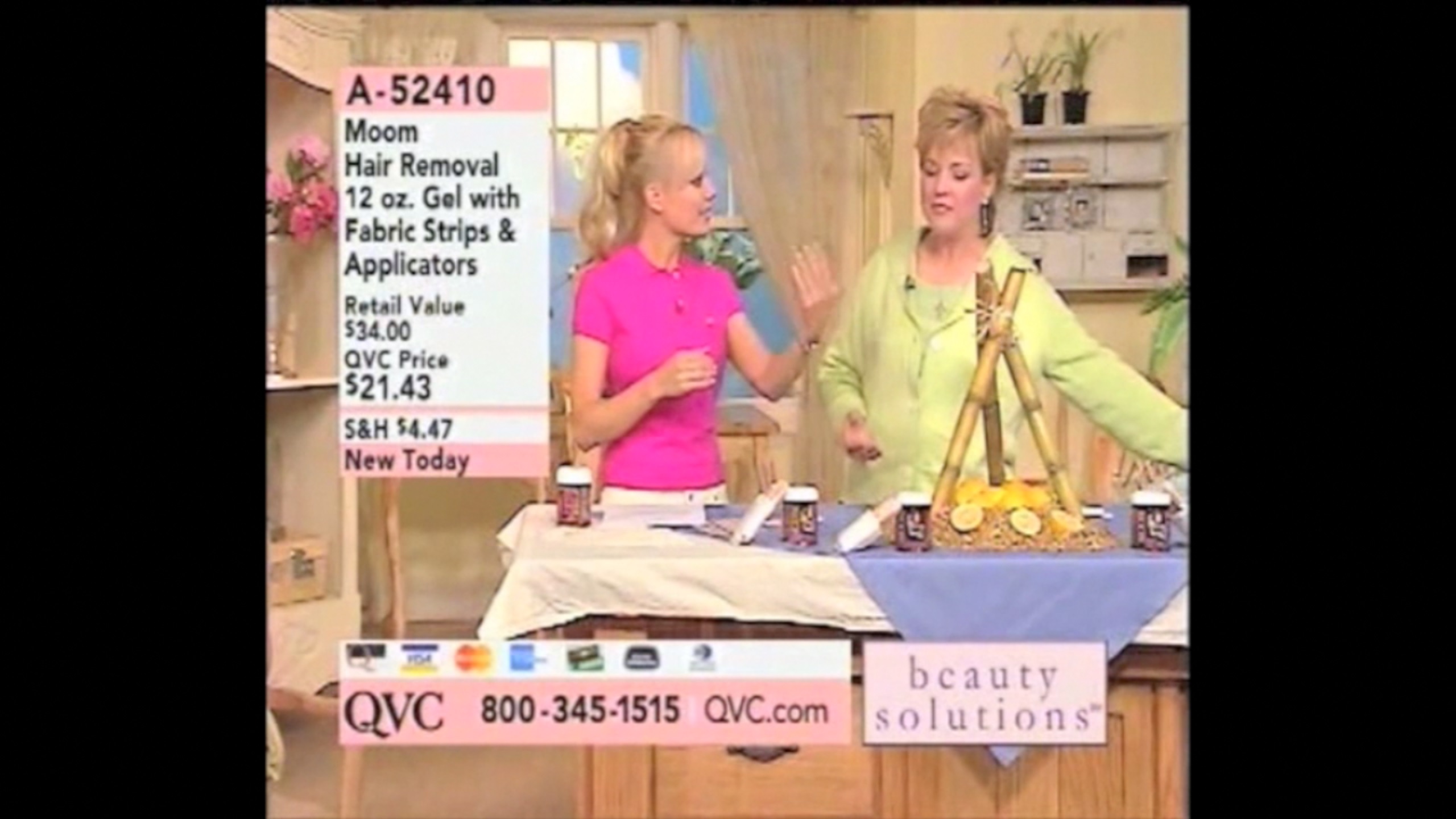 Screen Grab of Host Stacey Hayes for MOOM on QVC USA