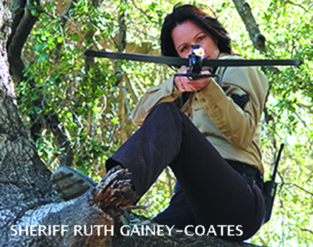 Kathleen LaGue stars as Sheriff Ruth Gainey-Coates in 