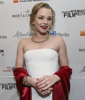 Niamh Wilson at the North American premiere of The Young and Prodigious T.S. Spivet at the Calgary International Film Festival