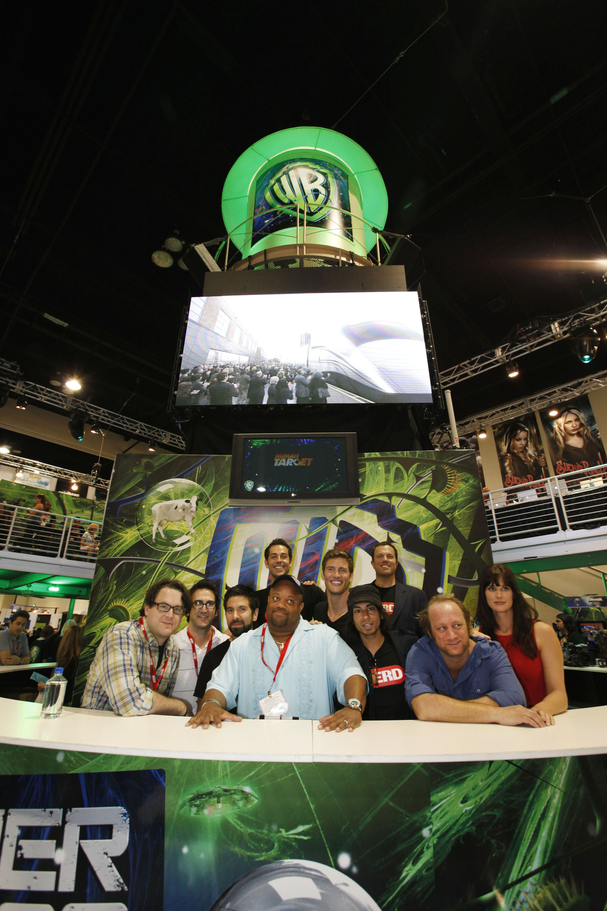 Adam Baldwin, Vik Sahay, Scott Krinsky, Sarah Lancaster, Mark Christopher Lawrence, Ryan McPartlin, Josh Schwartz, Zachary Levi and Chris Fedak at event of Cakas (2007)