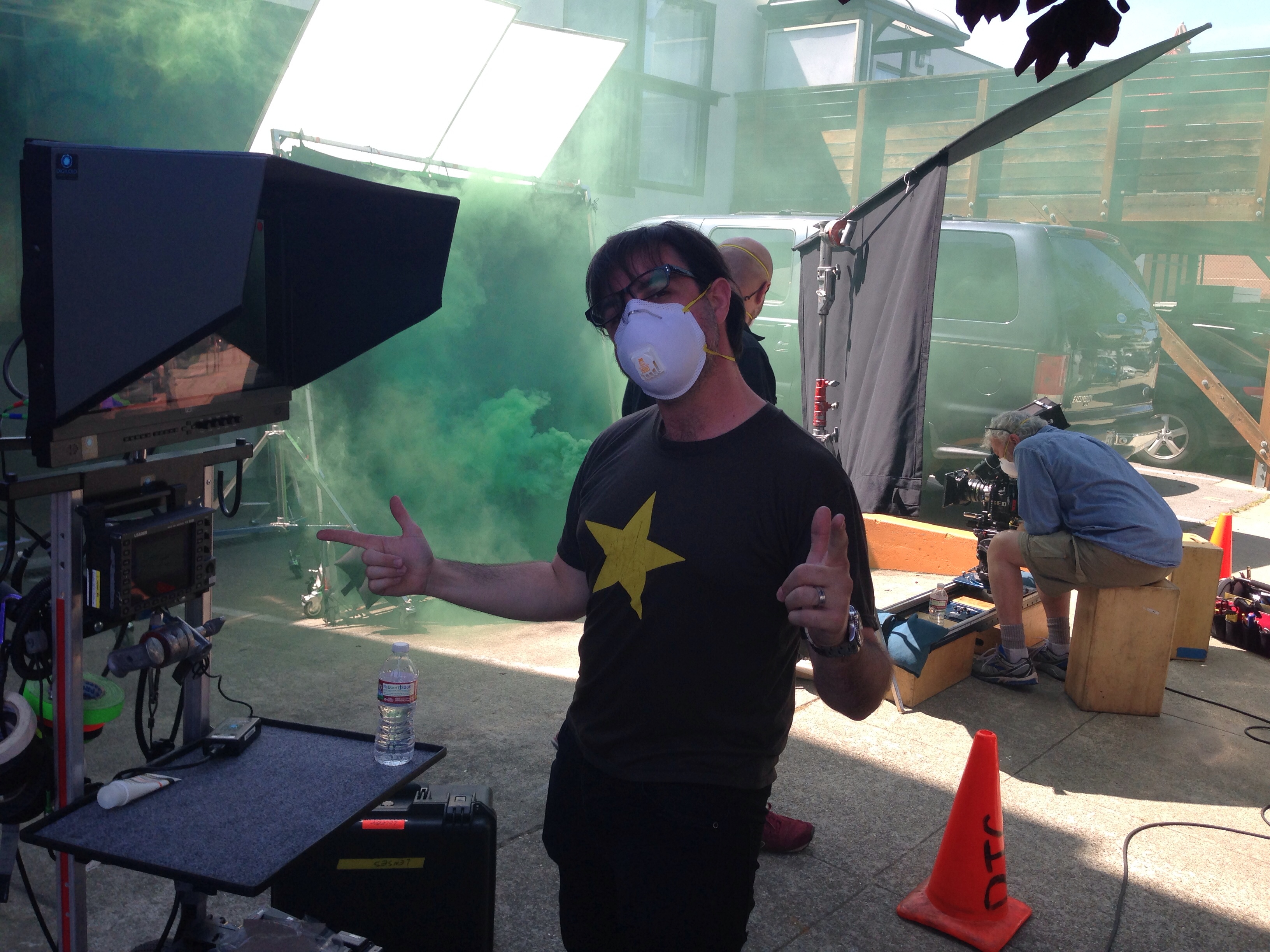 Directing a commercial spot for Aeropostal... and blowing stuff up.