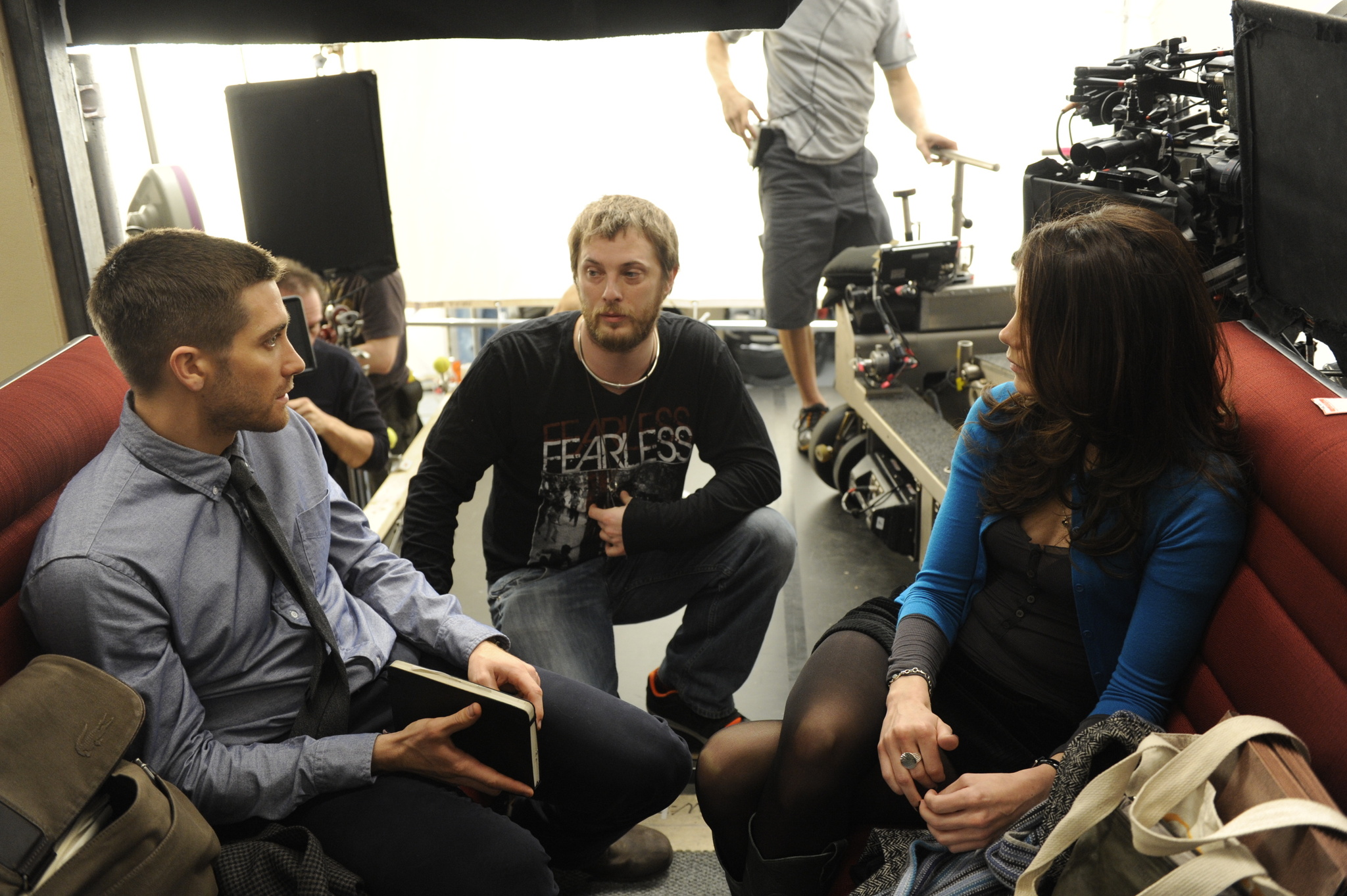 Still of Jake Gyllenhaal, Michelle Monaghan and Duncan Jones in Iseities kodas (2011)
