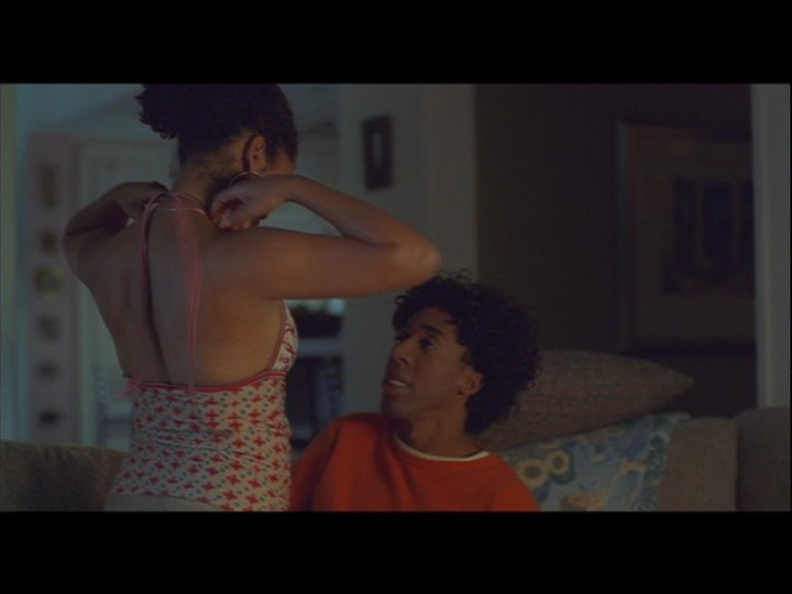 Vera Yell(l) as Ashley Story and Jerome Elston Scott(r) as Nick Anderon in ANDERSON'S CROSS