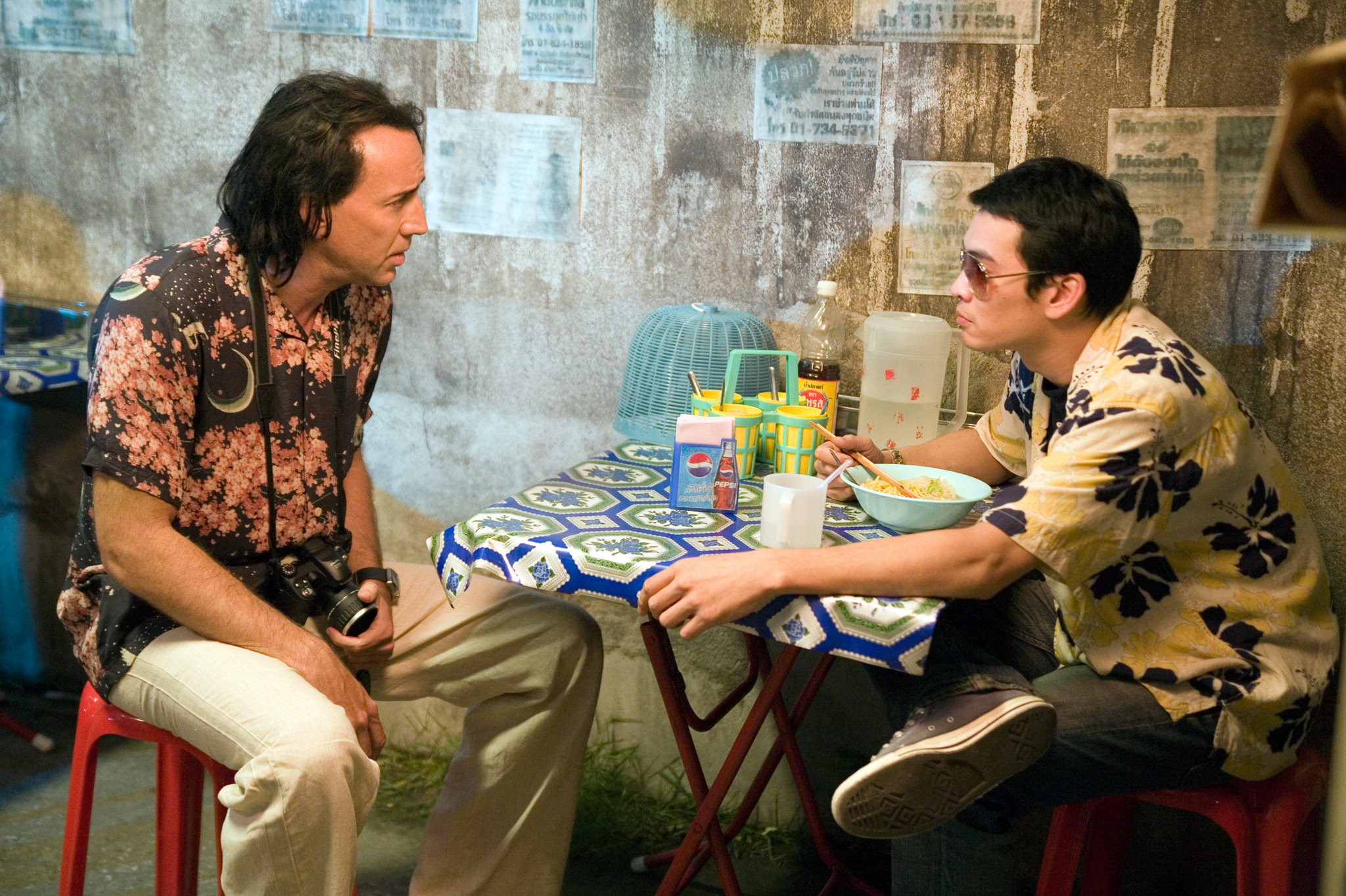 Still of Nicolas Cage and Shahkrit Yamnarm in Bangkok Dangerous (2008)