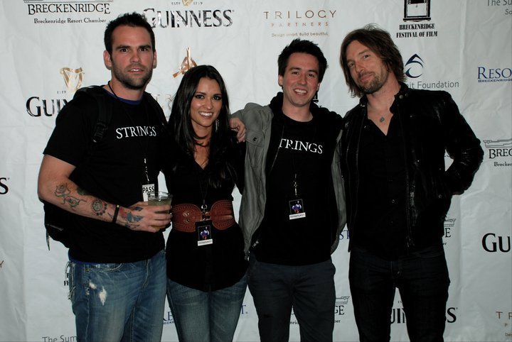 Mark Dennis, Elle LaMont, Ben Foster, and Billy Harvey attend the Breckenridge Film Festival in 2011.