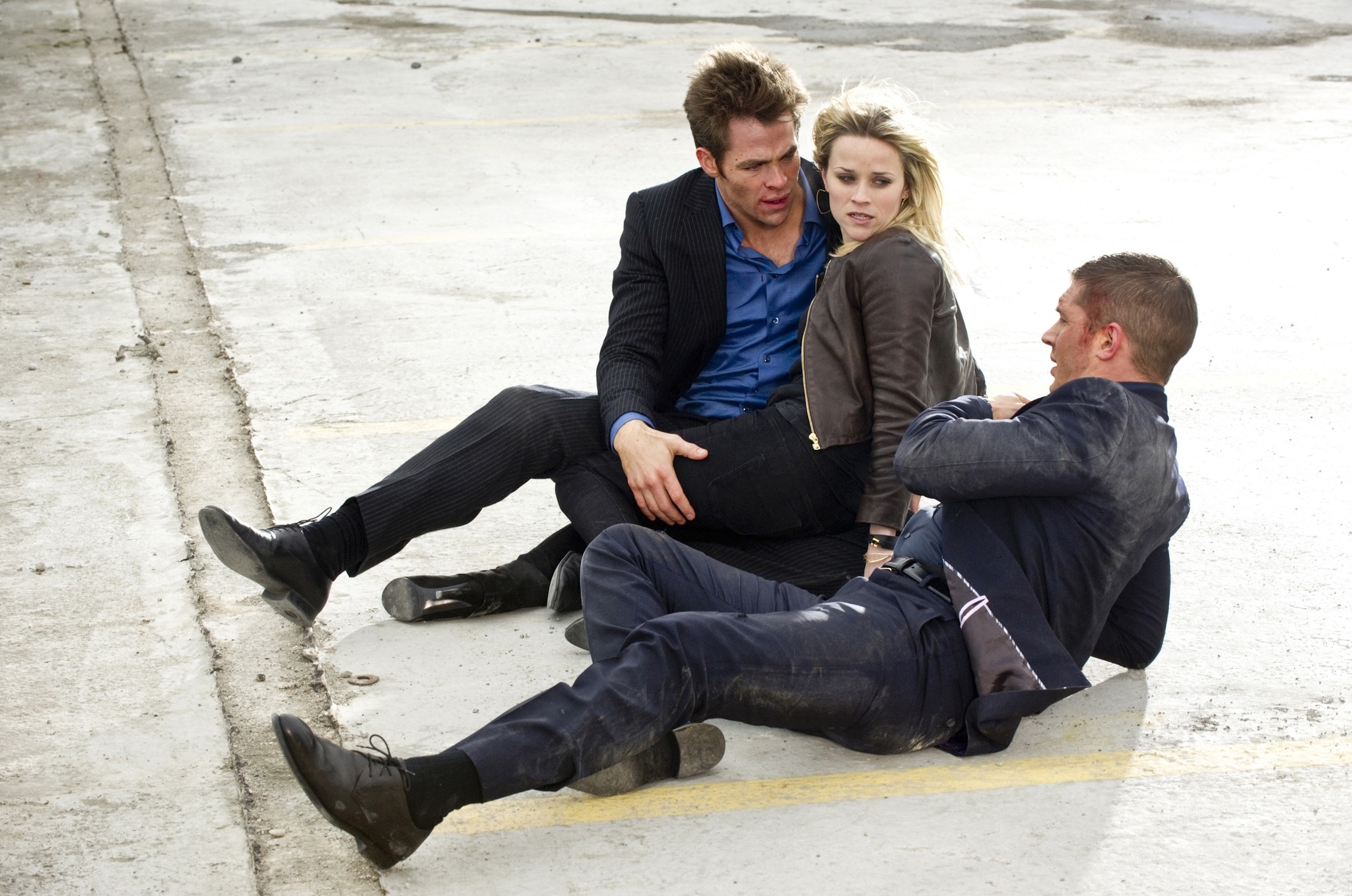 Still of Reese Witherspoon, Tom Hardy and Chris Pine in Tai reiskia kara (2012)