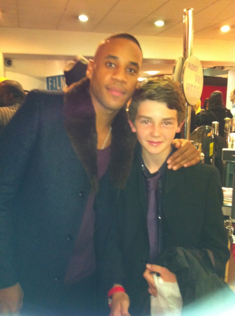 Nathaniel with Reggie Yates at Demons Never Diew Premier