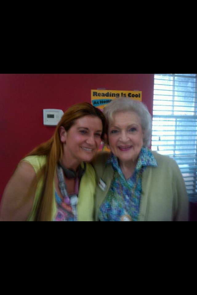 With Betty White.