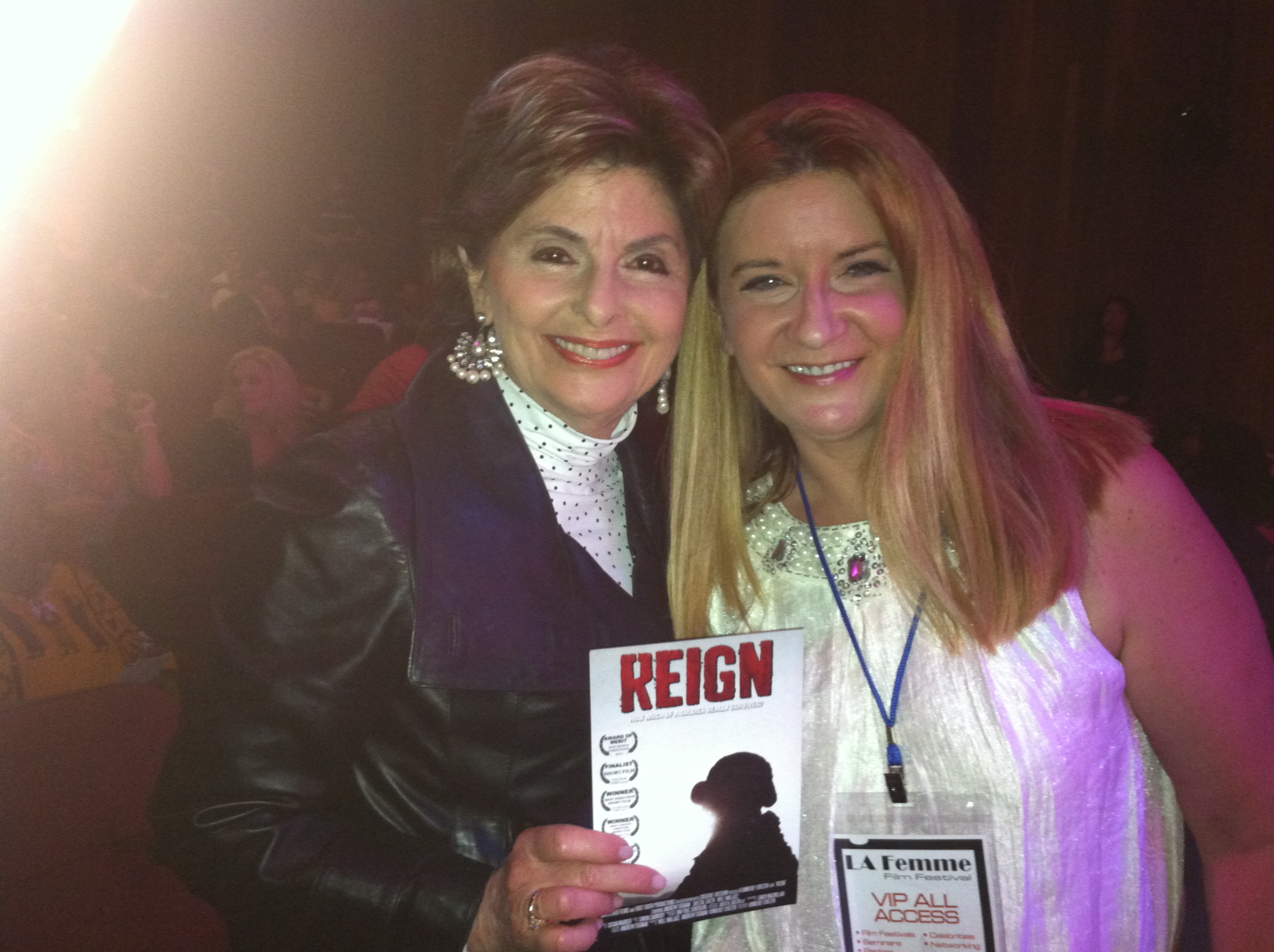 Gloria Allred and Producer/Actress/Writer Peggy Lane at the LA Femme Festival in Los Angeles