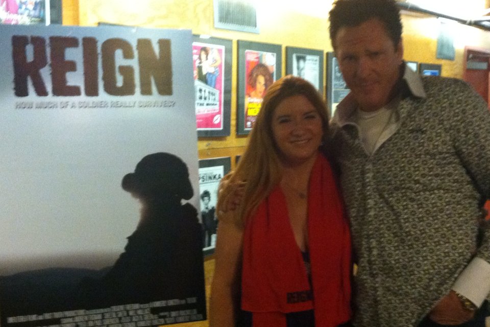 Producer/Actress Peggy Lane with Michael Madsen at the LA Femme Fil Festival screening of REIGN.