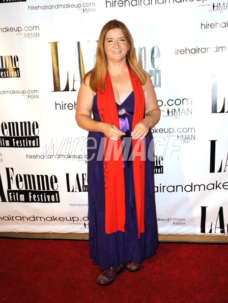 Producer/Actress Peggy Lane arrives at the LA Femme Festival Opening Night Ceremonies.