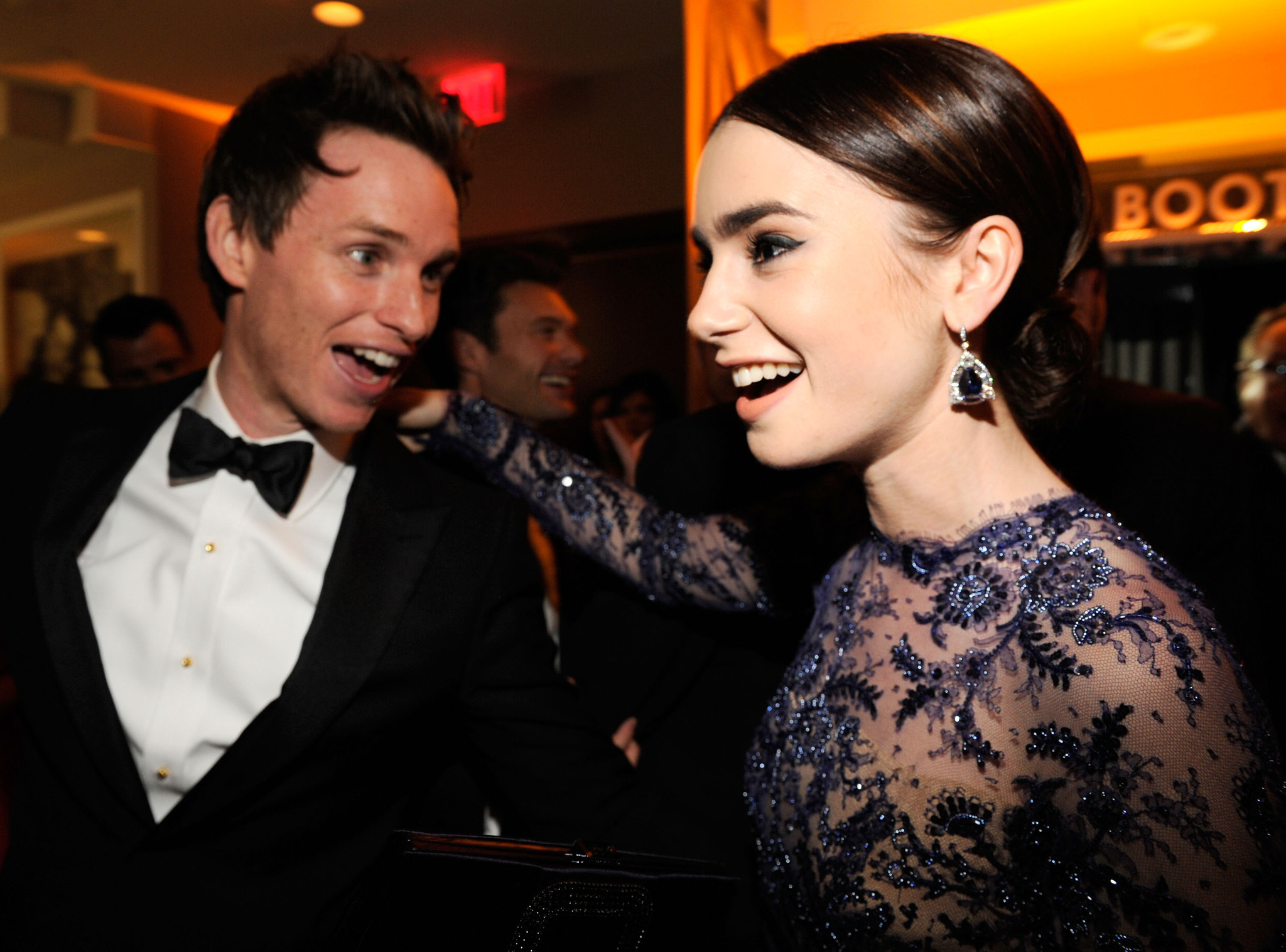 Eddie Redmayne and Lily Collins