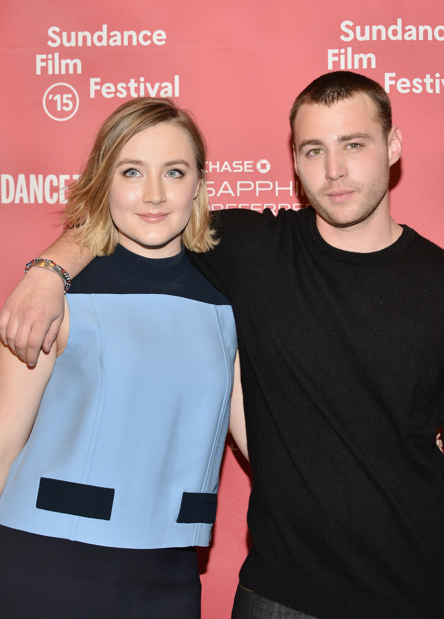Saoirse Ronan and Emory Cohen at event of Brooklyn (2015)