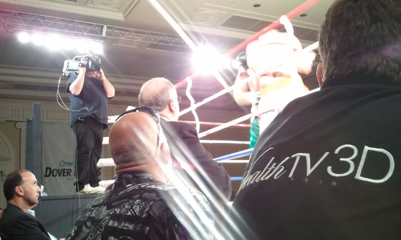 3D multi-camera live boxing match for Wealth TV (August 2012) - Boom Operator job