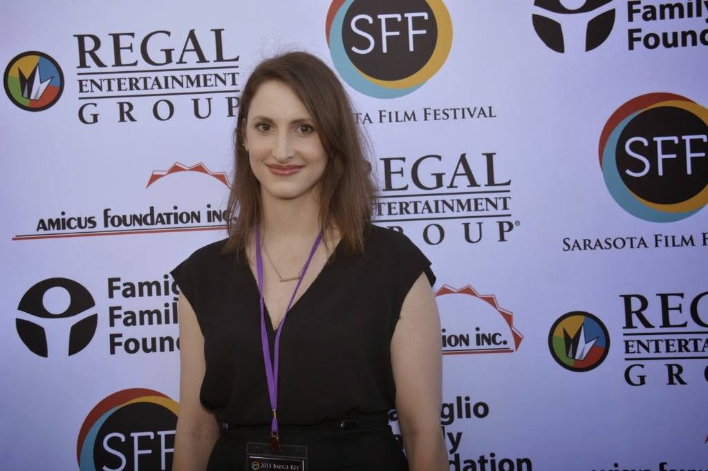 Writer/Director Candice Carella at the Sarasota Film Festival for the premiere of her film.