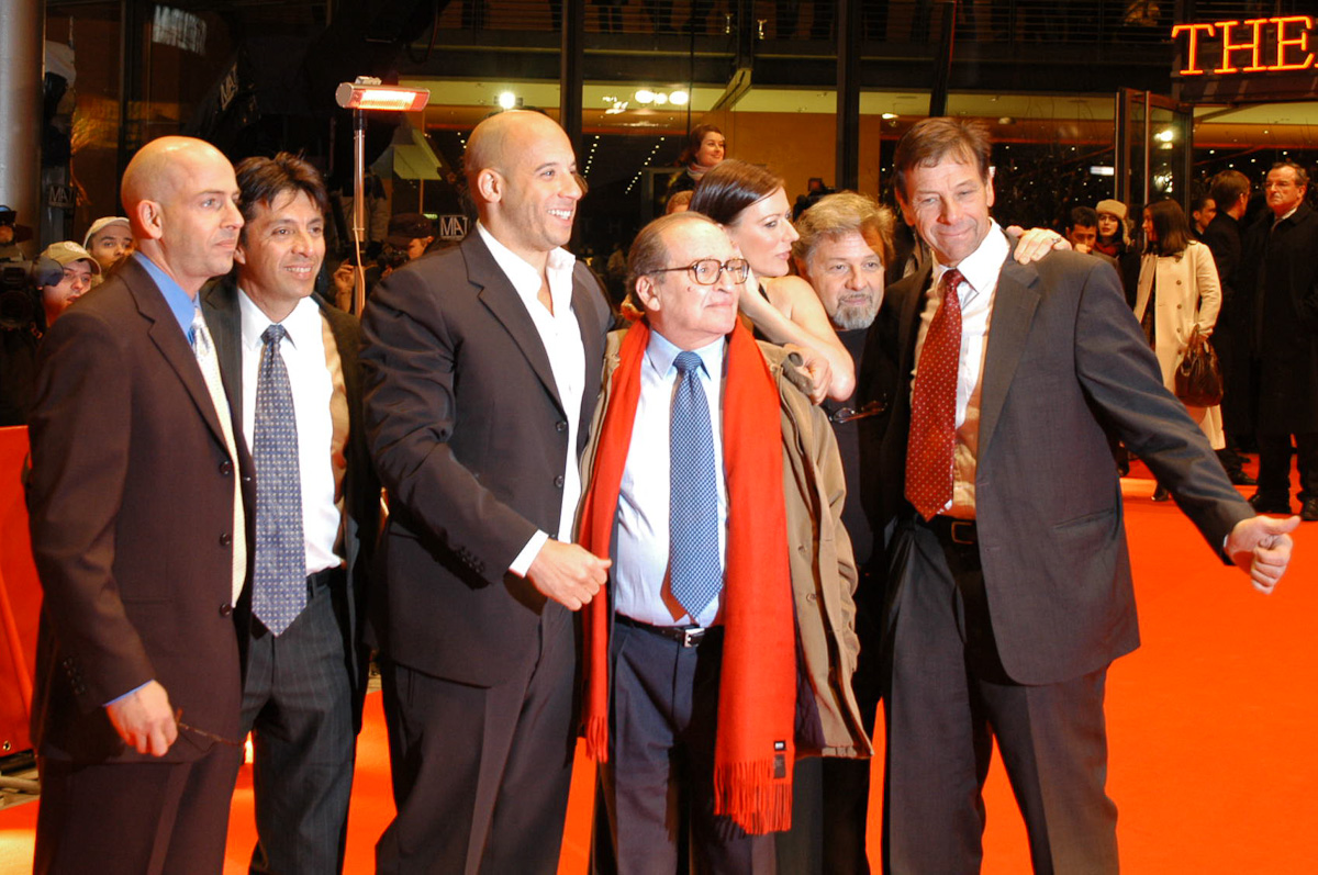 (l-r) Bob Yari, Roger Zamudio, Vin Diesel, Sidney Lumet, Rita Branch, TJ Mancini, Bob Debrino at the Find Me Guilty premiere at the Berlin Film Festival, Germany 2006 (Berlinale Palast)