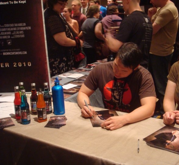 Another Throwback: DragonCon 2010. Browncoats Redemption. This was my time slot to be signing at the table. Jones soda helped us out with our charity effort.