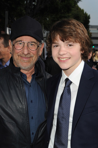 Steven Spielberg and Joel Courtney at the Premiere Of Paramount Pictures' 