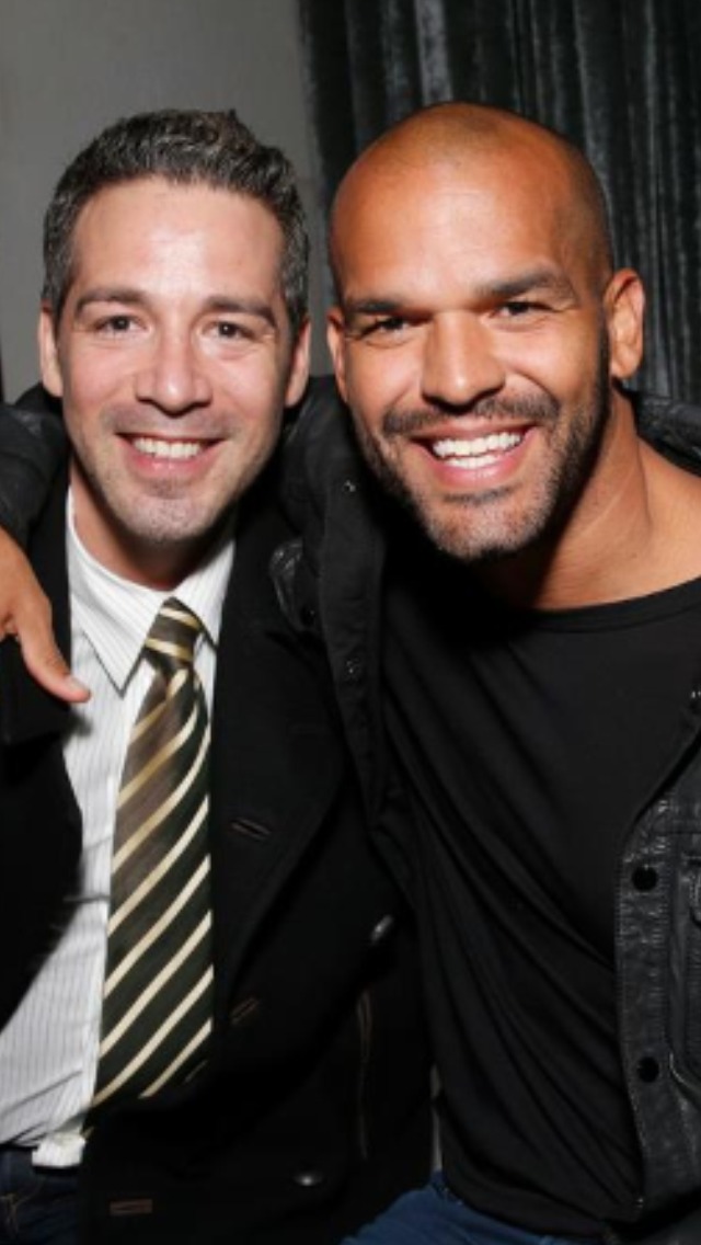 Hector Hank & Amaury Nolasco at The Iceman L.A. premiere after party.