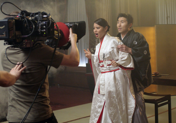 Still of Jamie Chung and Zen Shane Lim in Samurai Girl (2008)