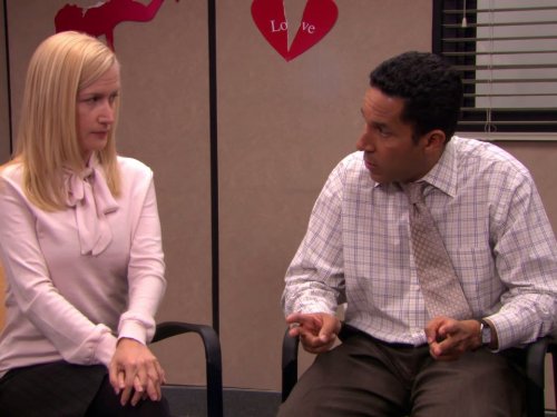 Still of Oscar Nuñez and Angela Kinsey in The Office (2005)