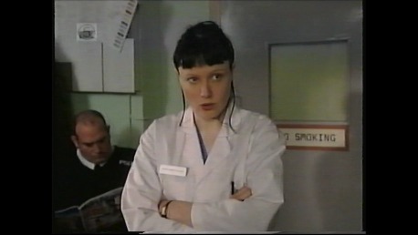 Still of Gwenfair Vaughan as Dr Allen in 'A Mind to Kill' detective series.