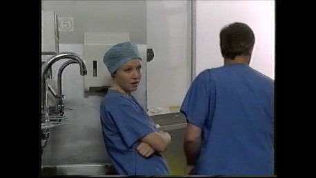 Still of Gwenfair Vaughan as Dr Allen in 'A Mind to Kill' detective series.