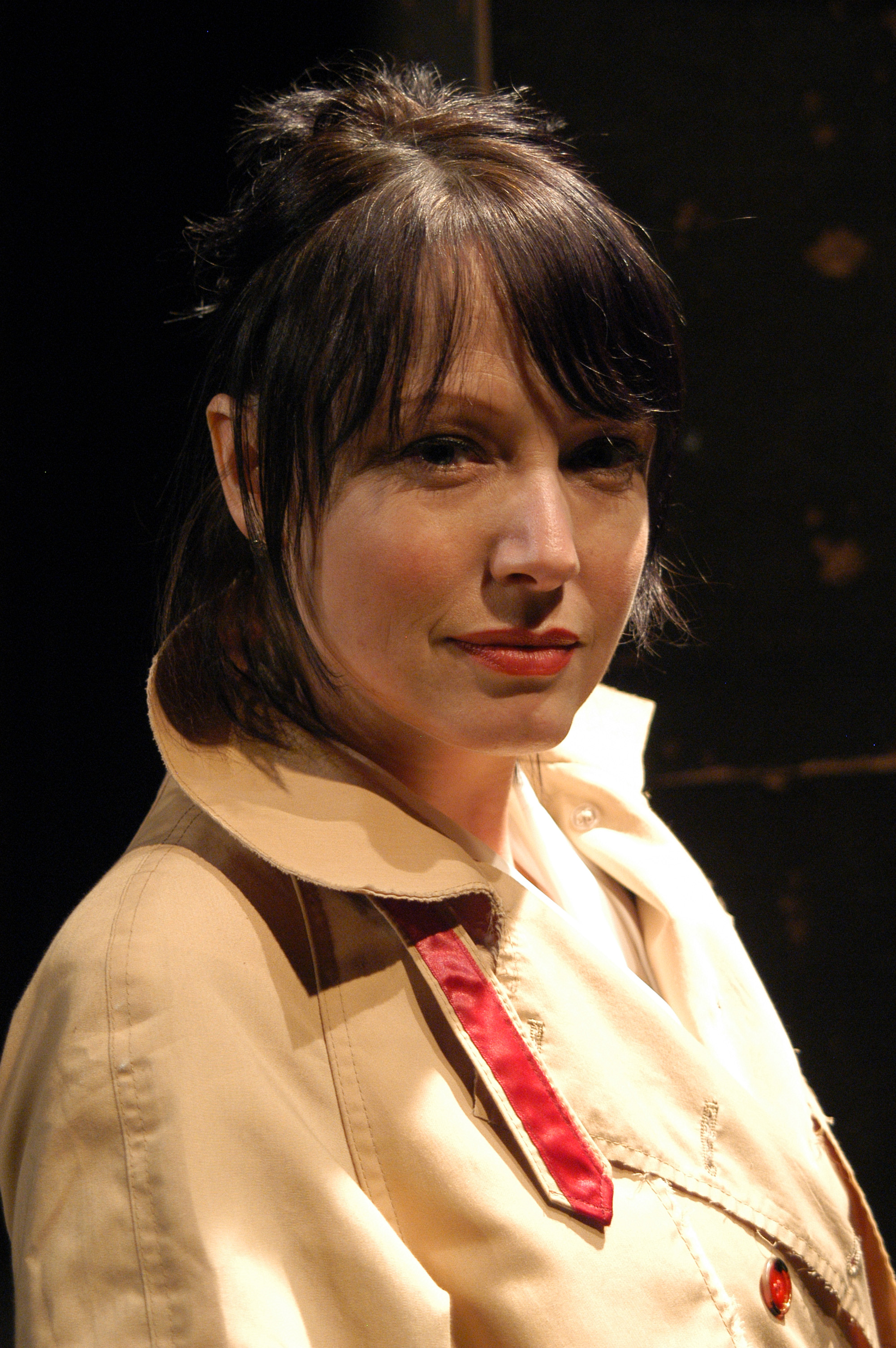 Still of Gwenfair Vaughan as Aysha/female lead in the Off-Broadway production of The Cinnamon Moths.