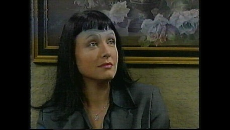 Still of Gwenfair Vaughan as series regular Leanne Prys in Pobl y Cwm/People of the Valley long-running drama series.