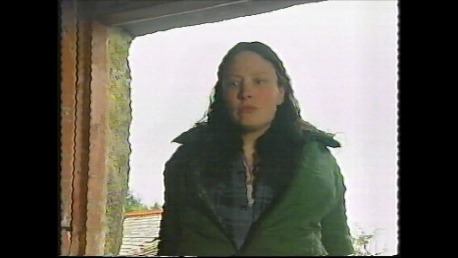 Still of Gwenfair Vaughan as series regular Megan in the first season of the Hafod Haidd/Barley Farm comedy series.