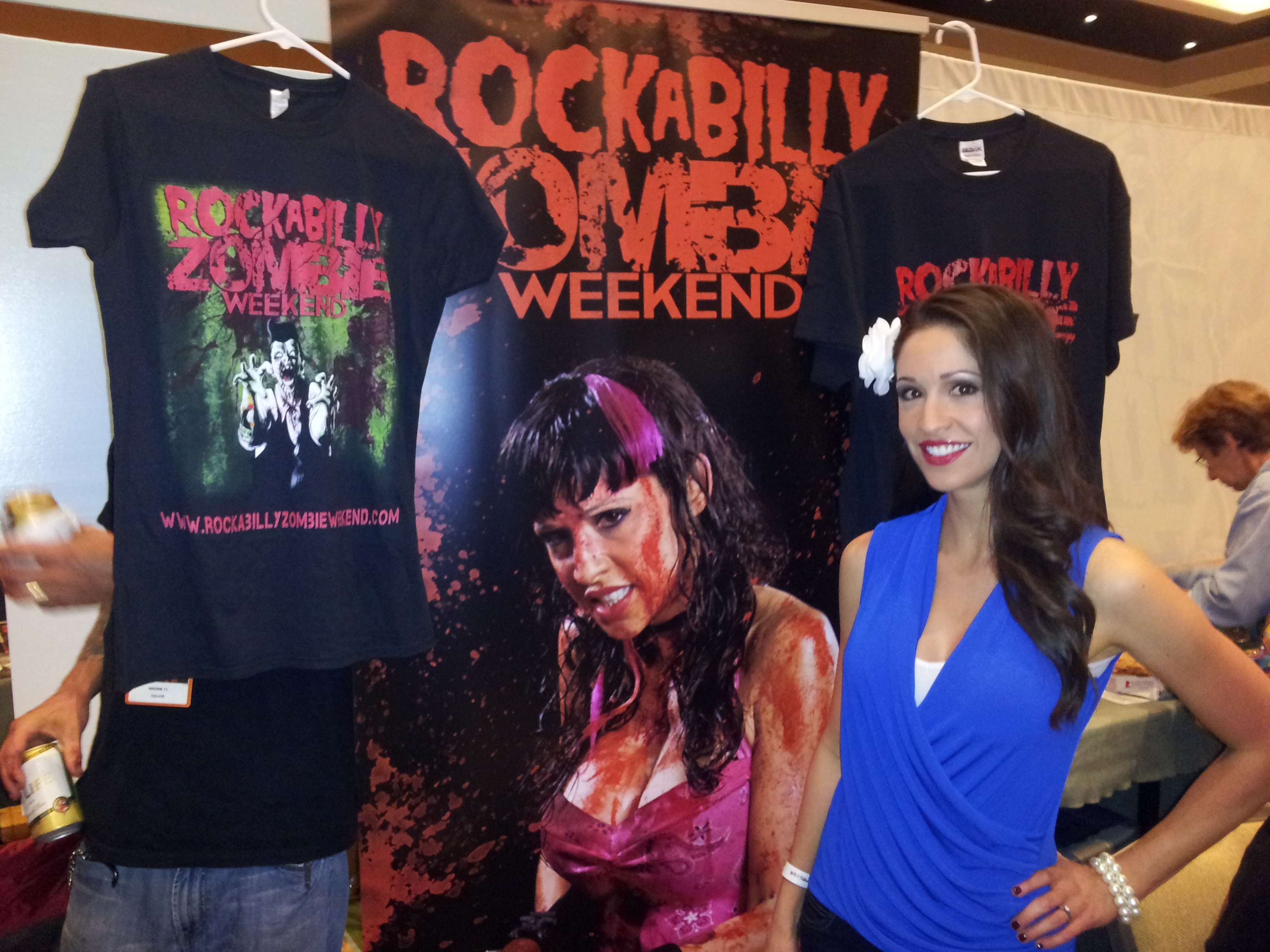 Christina Bach promoting Rockabilly Zombie Weekend at Spooky Empire in Orlando, Florida.