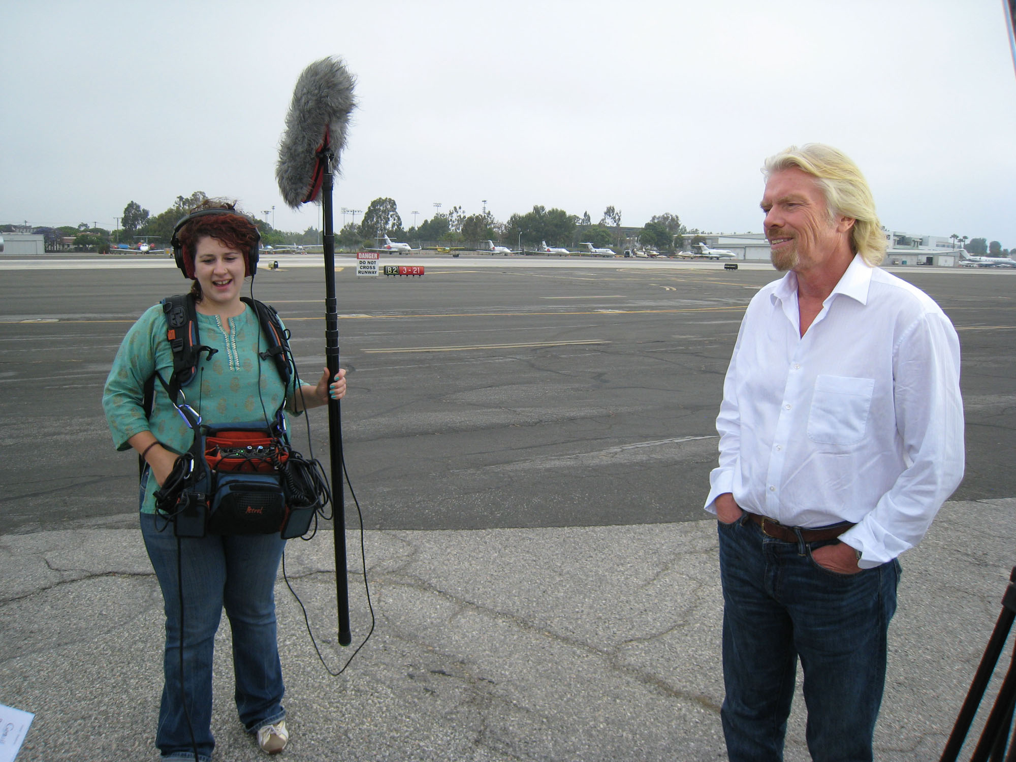 Rosa booms Richard Branson for a Virgin industrial video, 2010