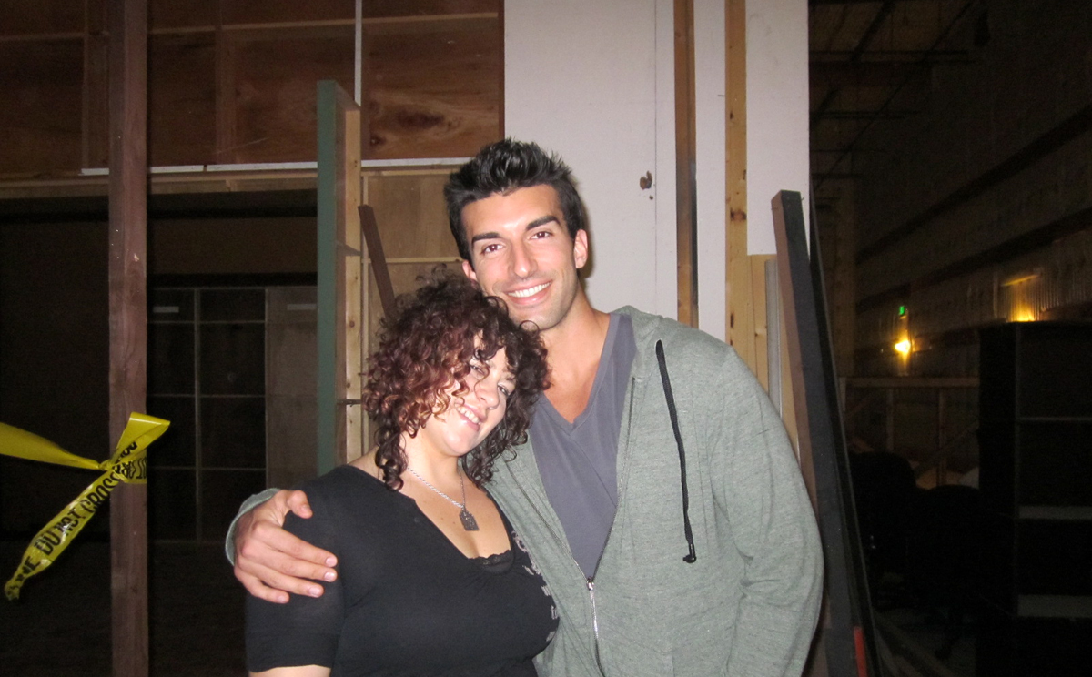 Justin Baldoni & Rosa on set of 