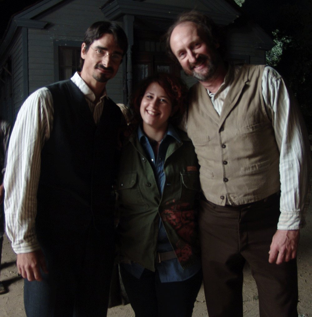 Kevin Richardson, Rosa & Time Winters on set of 