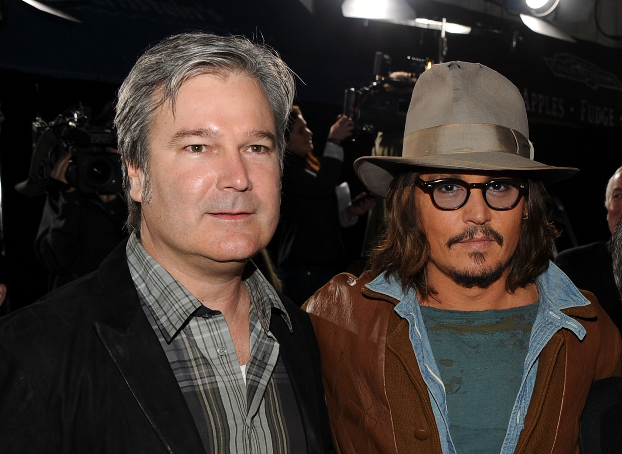 Johnny Depp and Gore Verbinski at event of Rango (2011)