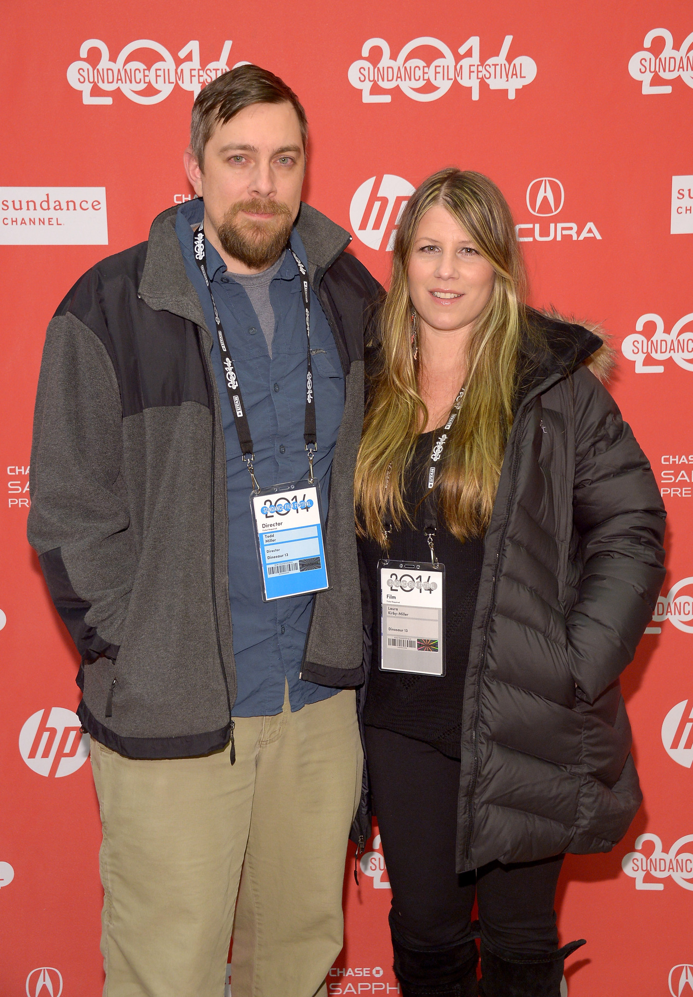 Director Todd Douglas Miller (L) and Laura Kirby-Miller attend the premiere of 