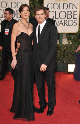 Michael C. Hall and Jennifer Carpenter at event of The 66th Annual Golden Globe Awards (2009)