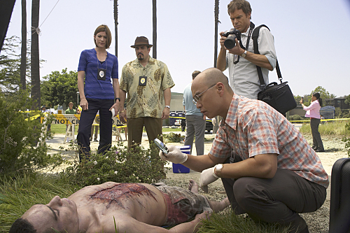 Still of Michael C. Hall, C.S. Lee, David Zayas and Jennifer Carpenter in Deksteris (2006)