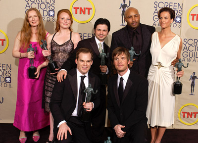 Lauren Ambrose, Freddy Rodríguez, Frances Conroy, Rachel Griffiths, Michael C. Hall, Peter Krause and Mathew St. Patrick