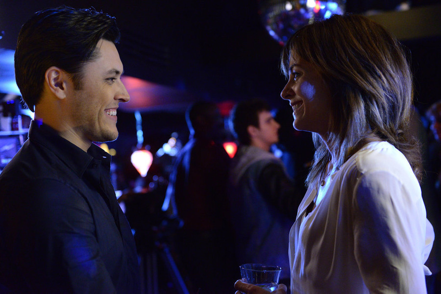 Still of Stephanie Szostak and Blair Redford in Satisfaction (2014)