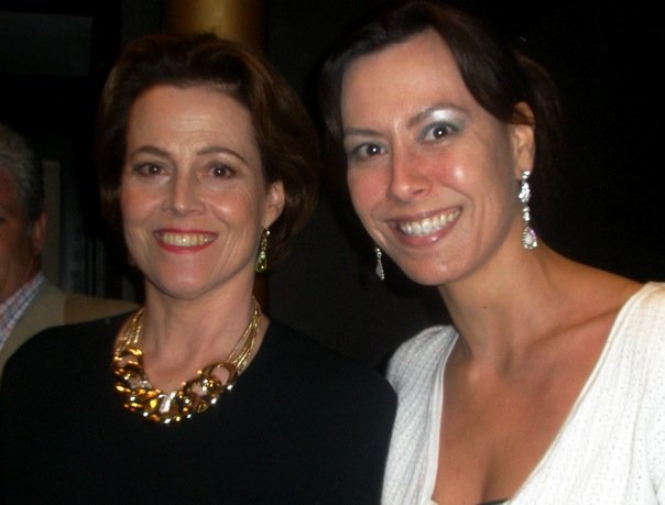 With Sigourney Weaver at the WALL-E premiere in London.