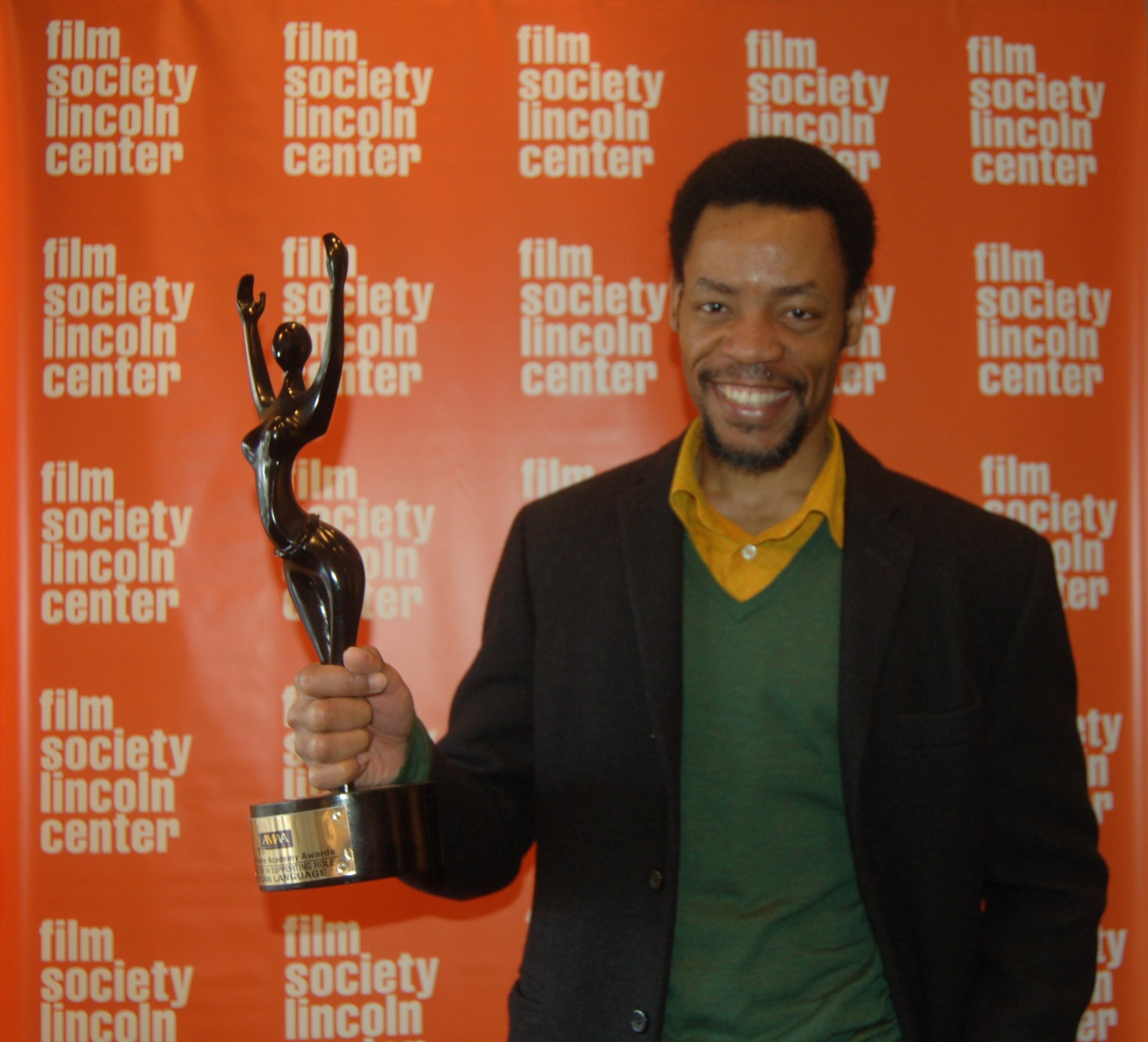 With 2011 AMAA award for Best Actor in Supporting Role at the New York African Film Festival