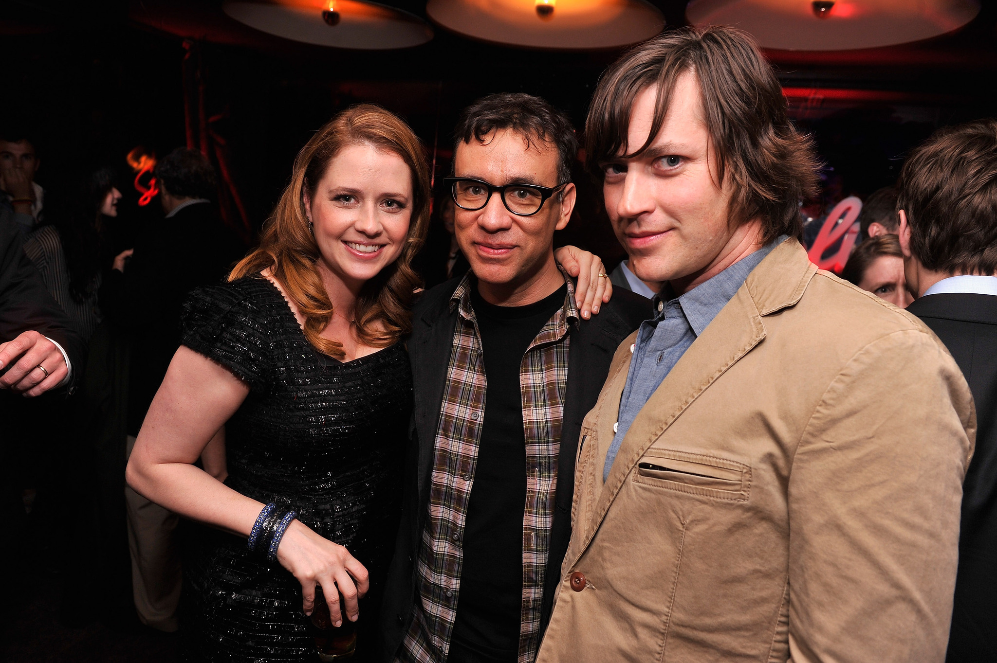 Fred Armisen, Jenna Fischer and Rhett Miller at event of The Giant Mechanical Man (2012)