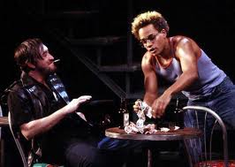 (2001) Dogeaters at the Public Theatre, NYC. With Hill Harper