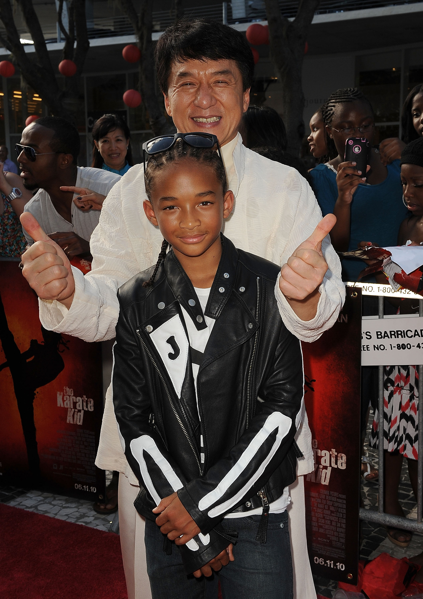 Jackie Chan and Jaden Smith at event of The Karate Kid (2010)