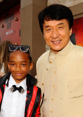 Jackie Chan and Jaden Smith at event of The Karate Kid (2010)